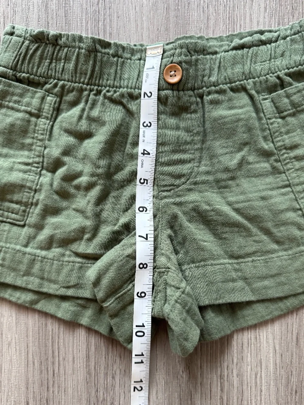 NWT Old Navy Kids Loose Double-Weave Utility Shorts Green S